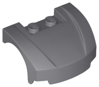 Vehicle Body, Wheel Arch / Mudguard 3 x 4 x 1 2/3 Low Profile, Curved Front in Dark Bluish Gray