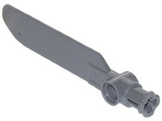 Technic Rotor Blade Small with Hole and Axle Connector End in Dark Bluish Gray
