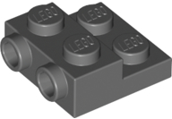 Plate Special 2 x 2 x 2/3 with Two Studs On Side and Two Raised [Solid Anti-stud] in Dark Bluish Gray
