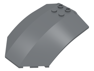 Windscreen 8 x 6 x 2 Curved in Dark Bluish Gray