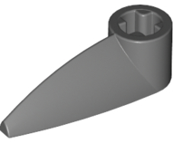 Technic Tooth 1 x 3 with Axle Hole [Hollow Underside] in Dark Bluish Gray