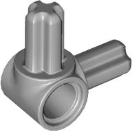 Technic Pin Connector Hub with 2 Perpendicular Axles in Light Bluish Gray
