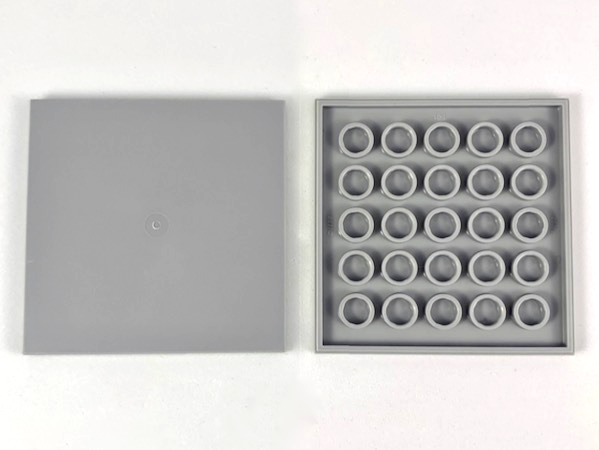 Tile 6 x 6 with Bottom Tubes in Light Bluish Gray