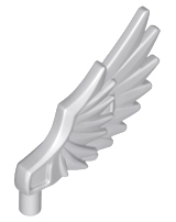Animal / Creature Body Part, Wing Feathered in Light Bluish Gray