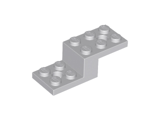 Bracket 5 x 2 x 1 1/3 with Holes, Pin Bottom in Light Bluish Gray