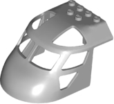 Aircraft Fuselage Curved Forward 6 x 8 Top in Light Bluish Gray