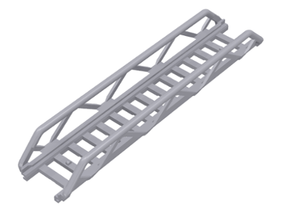 Ladder 16 x 3.5 with Side Supports in Light Bluish Gray
