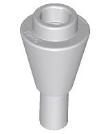 Cone 1 x 1 Inverted with Bar at Bottom (Ice Cream Cone) in Light Bluish Gray