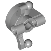 Technic Steering Portal with 2 Pin Holes and 2 Ball Joint Arms in Light Bluish Gray