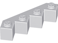 Brick Wedged 4 x 4 Facet in Light Bluish Gray