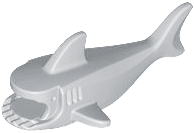 Animal Body Part, Shark Body with Three Gill Slits in Light Bluish Gray