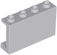 Panel 1 x 4 x 2 with Side Supports - Hollow Studs in Light Bluish Gray