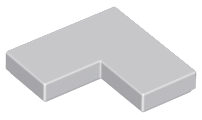 Tile 2 x 2 Corner in Light Bluish Gray