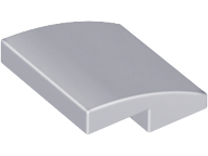 Brick Curved 2 x 2 x 2/3 in Light Bluish Gray