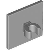 Road Sign Clip-on 2 x 2 Square [Thick Open O Clip] in Light Bluish Gray