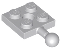 Plate Special 2 x 2 with Towball and Hole in Light Bluish Gray