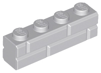 Brick Special 1 x 4 with Masonry Brick Profile in Light Bluish Gray