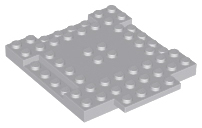 Plate Special 8 x 9 x 2/3 with 1 x 4 Recessed in Light Bluish Gray