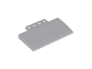 Brick Curved 5 x 8 x 2/3, 4 Studs on Top in Light Bluish Gray