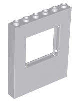 Panel 1 x 6 x 6 with Window in Light Bluish Gray