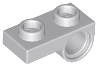 Plate Special 1 x 2 with Pin Hole Underneath in Light Bluish Gray