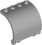 Panel 3 x 4 x 3 Curved in Light Bluish Gray
