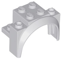 Wheel Arch, Mudguard 4 x 2 1/2 x 2 1/3 in Light Bluish Gray