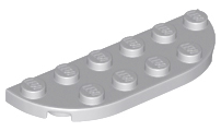 Plate Round Corners 2 x 6 Double in Light Bluish Gray