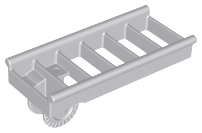 Duplo Ladder with Base Locking Ring, Short (Fire) in Light Bluish Gray