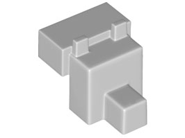 Animal Body Part, Head Blocky [Plain] in Light Bluish Gray