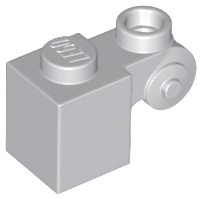 Brick Special 1 x 1 with Scroll with Open Stud in Light Bluish Gray