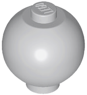 Brick Round 2 x 2 Sphere with Stud [Plain] in Light Bluish Gray