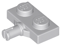 Plate Special 1 x 2 with Wheel Holder, Single Slit in Light Bluish Gray