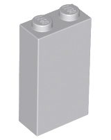 Brick 1 x 2 x 3 with Bottom Stud Holder in Light Bluish Gray