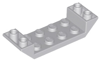 Brick Sloped Inverted 45° 6 x 2 Double with 2 x 4 Recessed in Light Bluish Gray