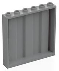 Panel 1 x 6 x 5 [Vertical Corrugated] in Light Bluish Gray