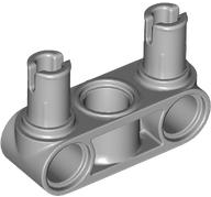 Technic Pin Connector Hub Perpendicular 3L with 2 Pins in Light Bluish Gray