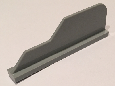 Tail 8 x 1 with Stepped Fin in Light Bluish Gray