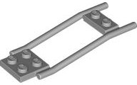 Animal / Creature Accessory, Horse Hitching, 1 x 2 Plate and 2 x 2 Plate [Studded] in Light Bluish Gray