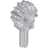 Technic Arm with Gear 8 Tooth and 1.5L Axle in Light Bluish Gray