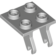 Wheel Holder 2 x 2 Thin with Clips, Plane Single in Light Bluish Gray