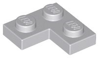 Plate 2 x 2 Corner in Light Bluish Gray