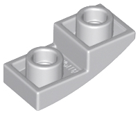 Brick Curved Inverted 2 x 1 in Light Bluish Gray