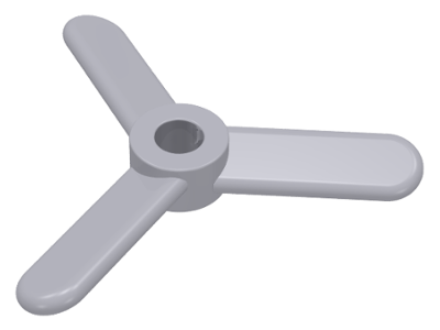 Propeller 3 Blade Small in Light Bluish Gray