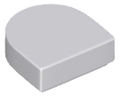 Tile Round 1 x 1 Half Circle in Light Bluish Gray