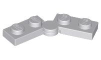 Hinge Plate 1 x 4 Swivel Top / Base - Hollow Clip [Complete Assembly] in Light Bluish Gray