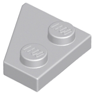 Wedge Plate 2 x 2 Right in Light Bluish Gray
