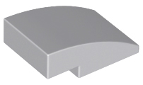 Brick Curved 3 x 2 No Studs in Light Bluish Gray