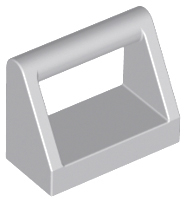 Tile Special 1 x 2 with Handle in Light Bluish Gray