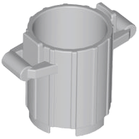 Trash Can with 2 Cover Holders in Light Bluish Gray